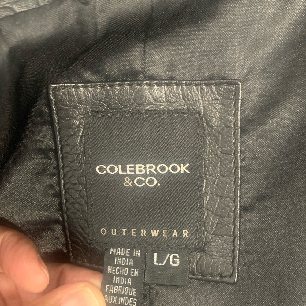 Colebrook & Co. Croc ๐ Embossed Genuine Leather Jacket - Picture 8 of 11
